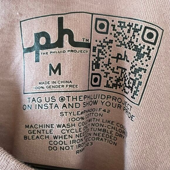 NEW THE PHLUID PROJECT Graphic Boho T Shirt Purple M Short Sleeve Basic Casual - Picture 3 of 3